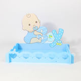 Pink and Blue Wooden Baby Shower Decorative Tray | Party Décor
