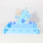 Pink and Blue Wooden Baby Shower Decorative Tray | Party Décor