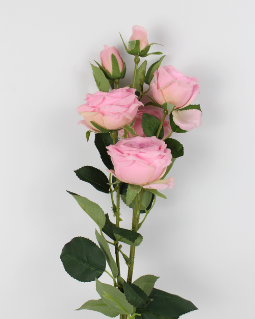 Artificial 4-Head Rose Stick Flower | Realistic Faux Rose Stem