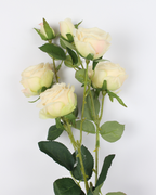 Artificial 4-Head Rose Stick Flower | Realistic Faux Rose Stem