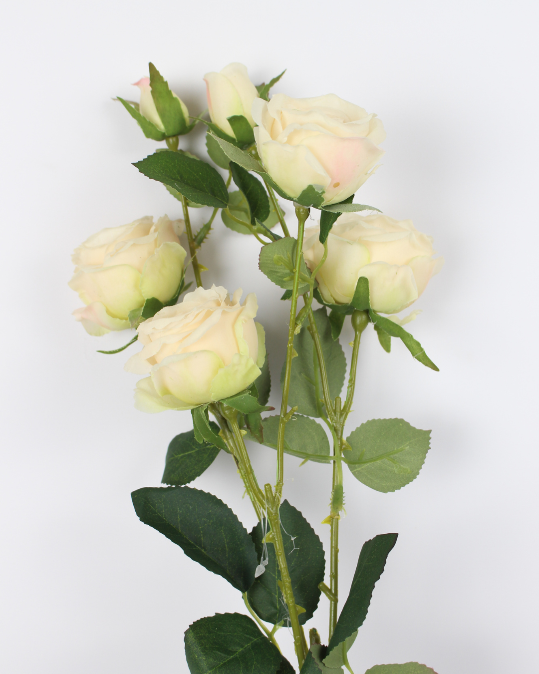 Artificial 4-Head Rose Stick Flower | Realistic Faux Rose Stem