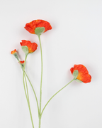 Artificial Iceland Poppy Spray Flower Stick | Realistic Faux Flower