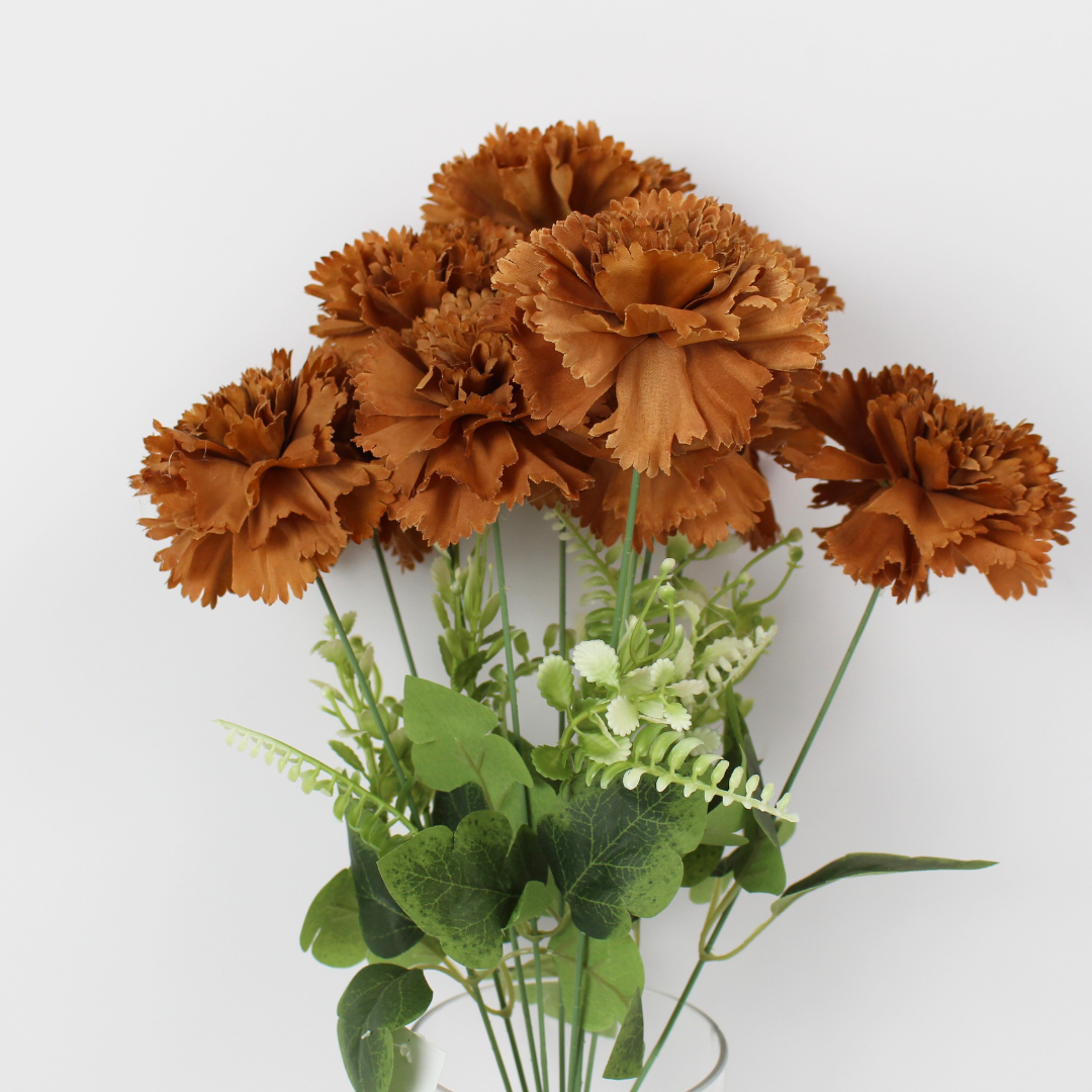 Artificial Carnation Flower Bunch | Realistic Faux Carnation Flowers