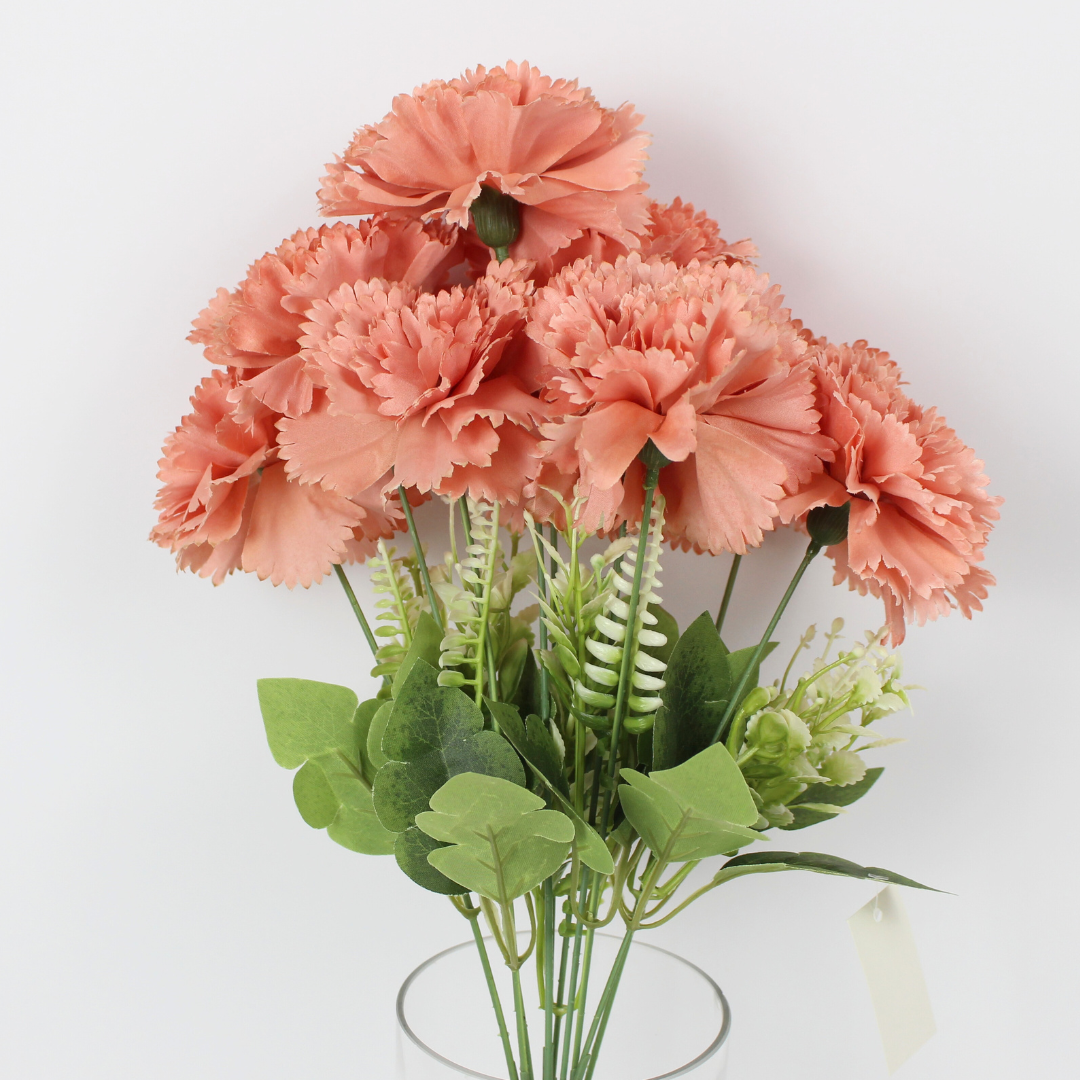 Artificial Carnation Flower Bunch | Realistic Faux Carnation Flowers