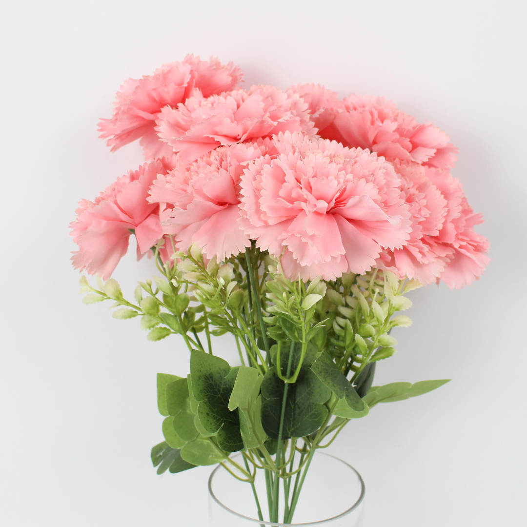 Artificial Carnation Flower Bunch | Realistic Faux Carnation Flowers