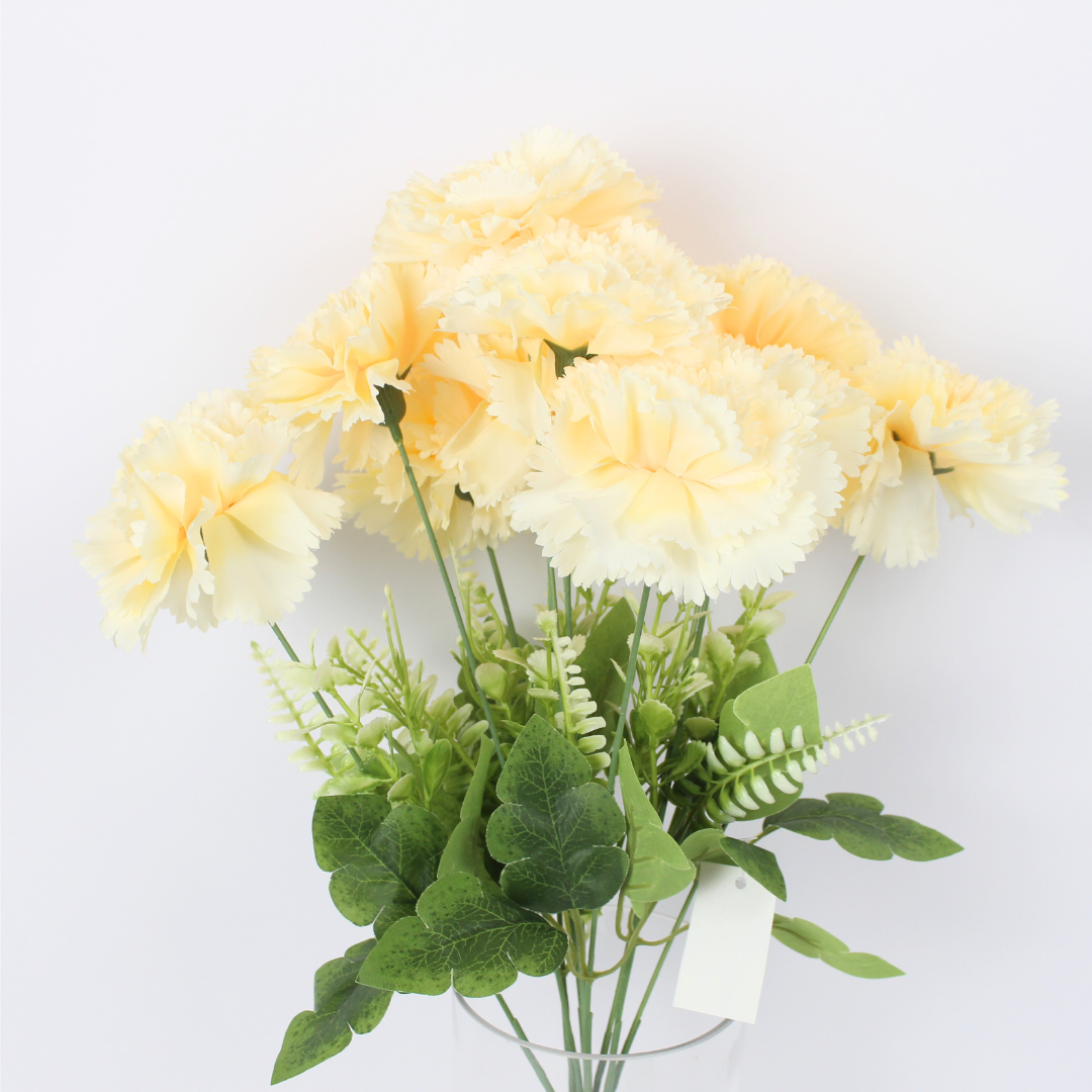 Artificial Carnation Flower Bunch | Realistic Faux Carnation Flowers