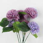 Artificial Chrysanthemum Ball Flower 7 Head Bunch | Realistic Faux Flowers