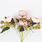 Artificial Baby Peony Flower Bunch | Realistic Faux Peony Flowers