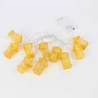 Golden Metal Small Lantern Shaped Battery Light – 2 Metres | Ramadan & Festive Décor(without battery)