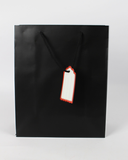 Plain Paper Bag with Empty White Tag | Large Gift Bags – 12pcs Pack