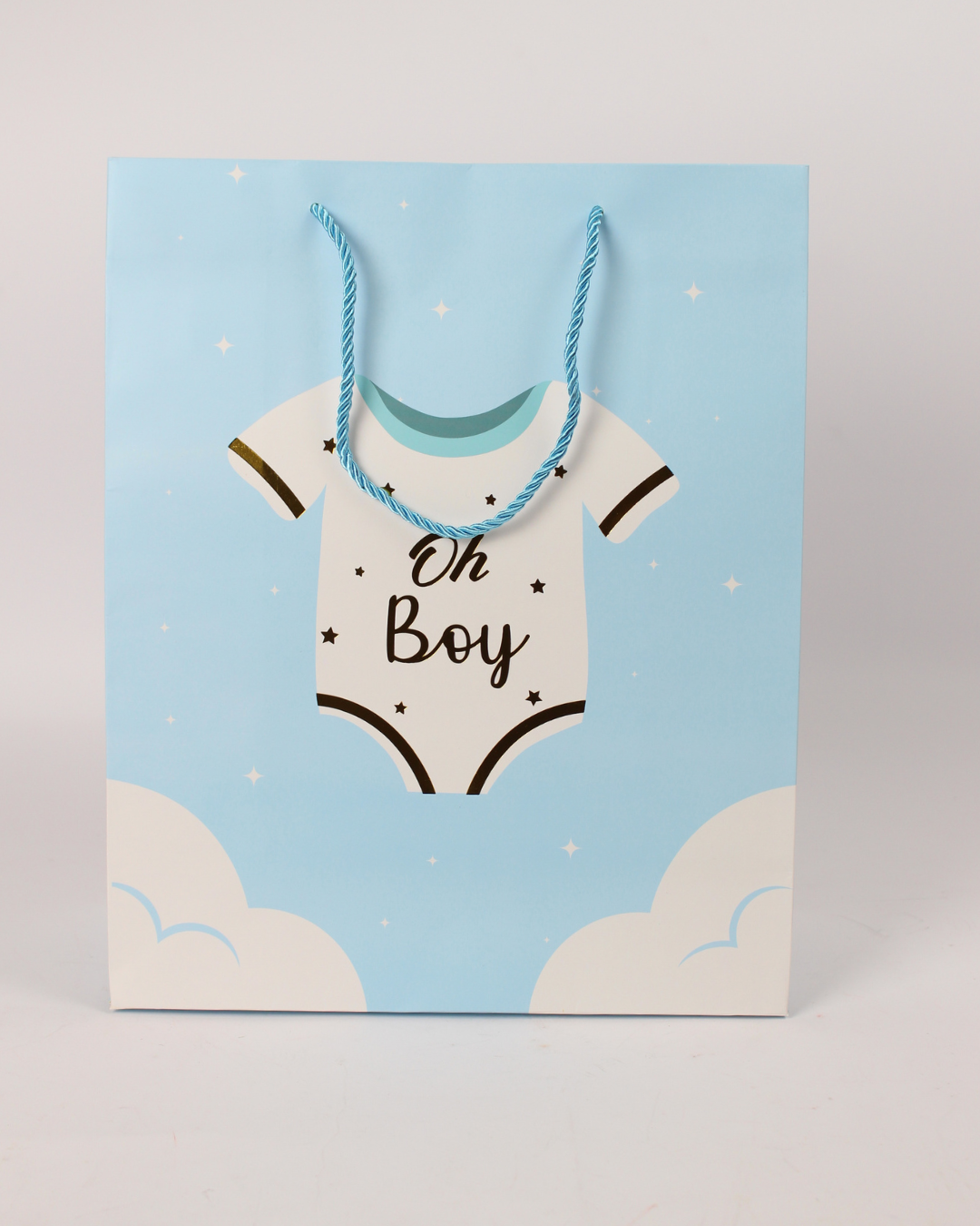 “Oh Girl & Oh Boy” Paper Bag with Handle | Baby Shower Gift Bags – 12pcs