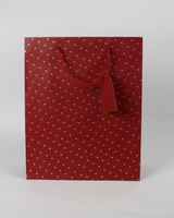 Paper Bag with Golden Polka Dot and Empty Tag | Large Gift Bags – 12pcs