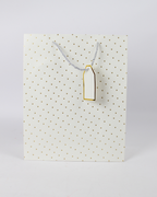 Paper Bag with Golden Polka Dot and Empty Tag | Large Gift Bags – 12pcs
