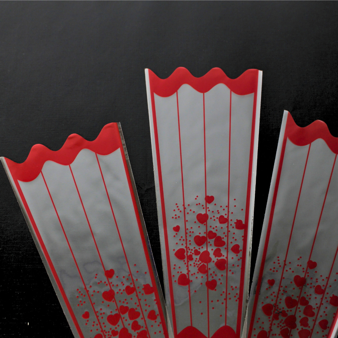 Transparent Single Rose Flower Cover 100pcs | Florist Packaging Sleeves