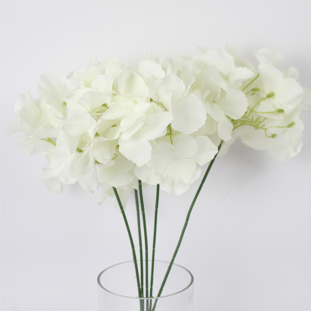 Artificial Hydrangea Flower Stem | Realistic Silk Flower for Décor & Weddings