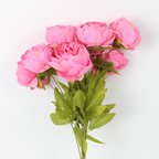 Artificial Peony Flower Bunch | Realistic Silk Peony Decorative Flowers