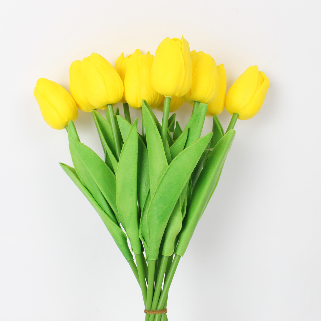 Realistic Artificial Tulips Flower | Silk Tulip Decorative Stem
