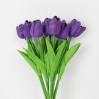 Realistic Artificial Tulips Flower | Silk Tulip Decorative Stem