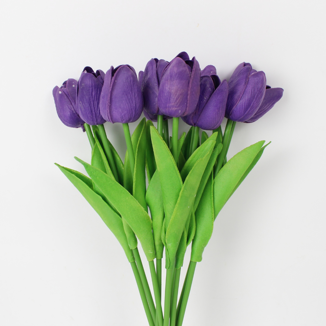 Realistic Artificial Tulips Flower | Silk Tulip Decorative Stem