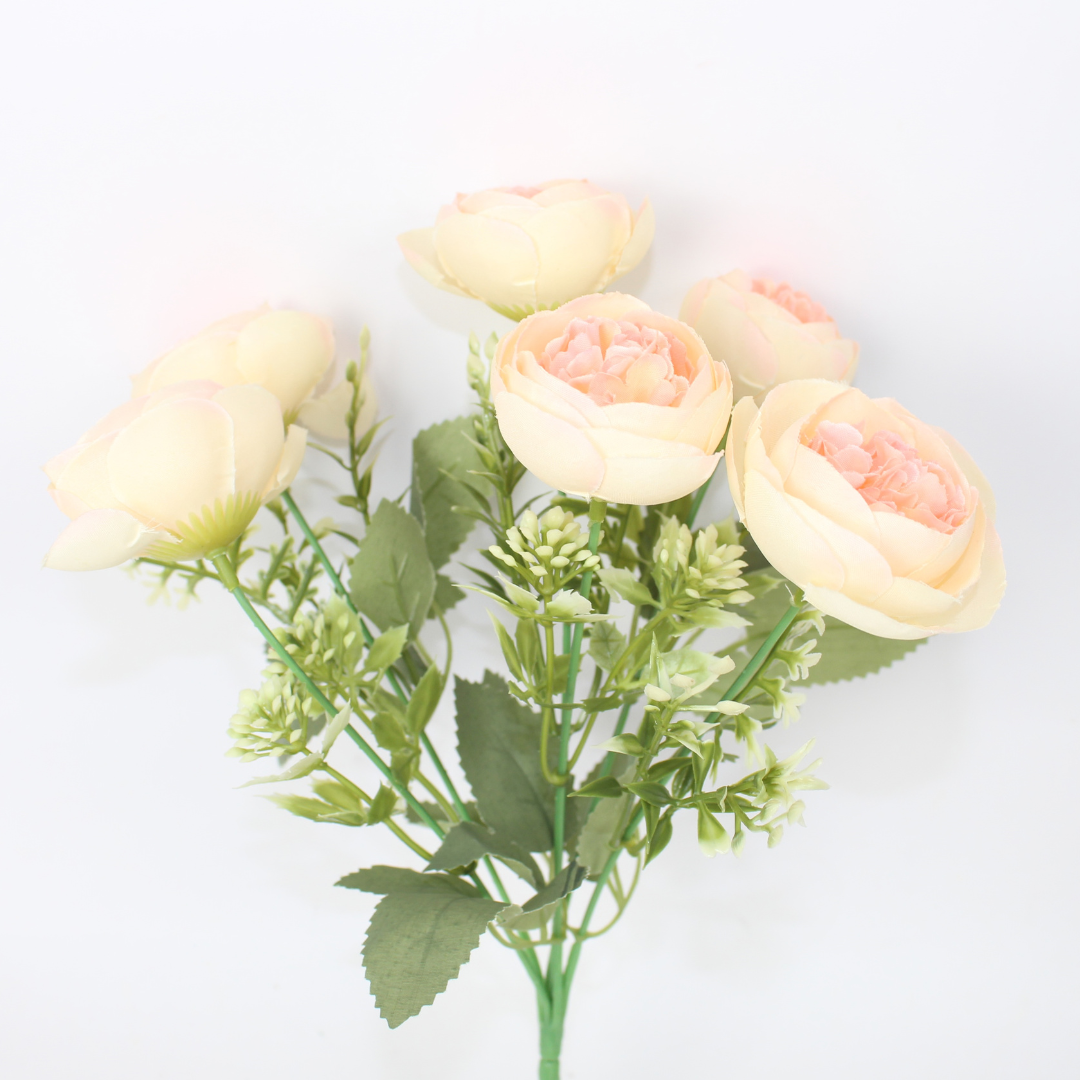 Artificial Small Baby Peony Flower | Realistic Silk Peony Bloom