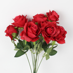 Artificial Rose Flower Bunch – 12pc Head | Realistic Silk Rose Bouquet