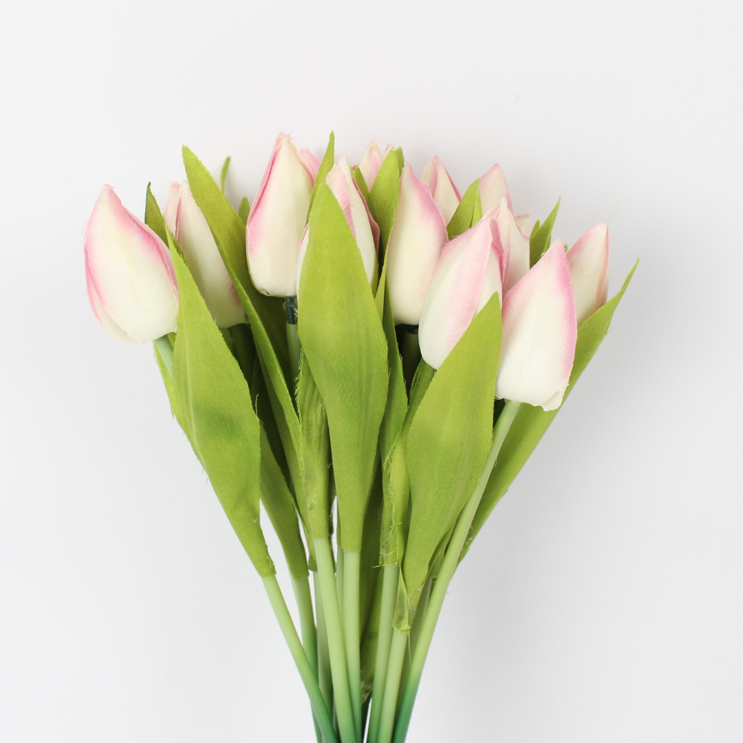 Artificial Tulip Flower Bunch | Realistic Silk Tulip Bouquet