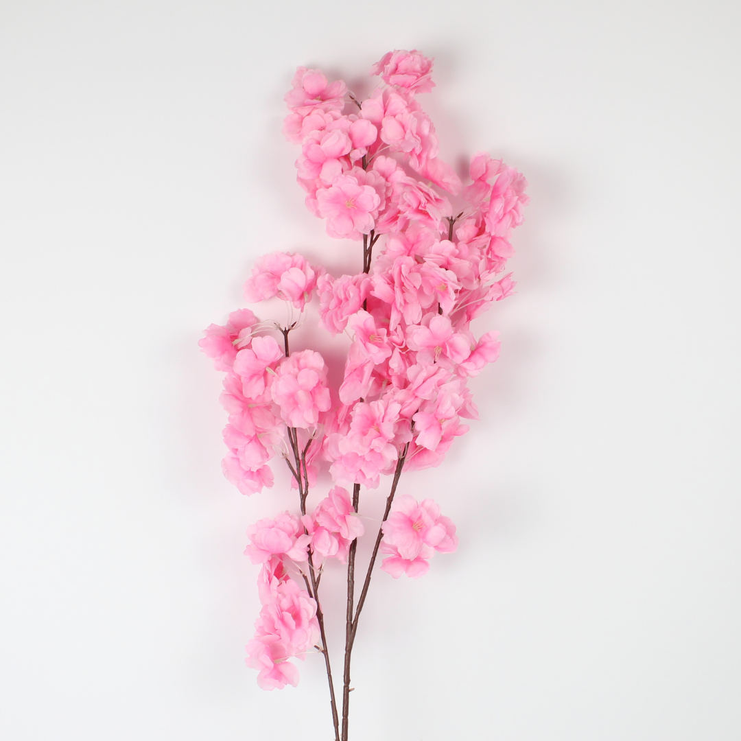 Artificial Cherry Blossom Stick Flower | Realistic Silk Cherry Blossom Stem