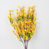 Artificial Forsythia Flower Branches | Realistic Silk Yellow Blooms
