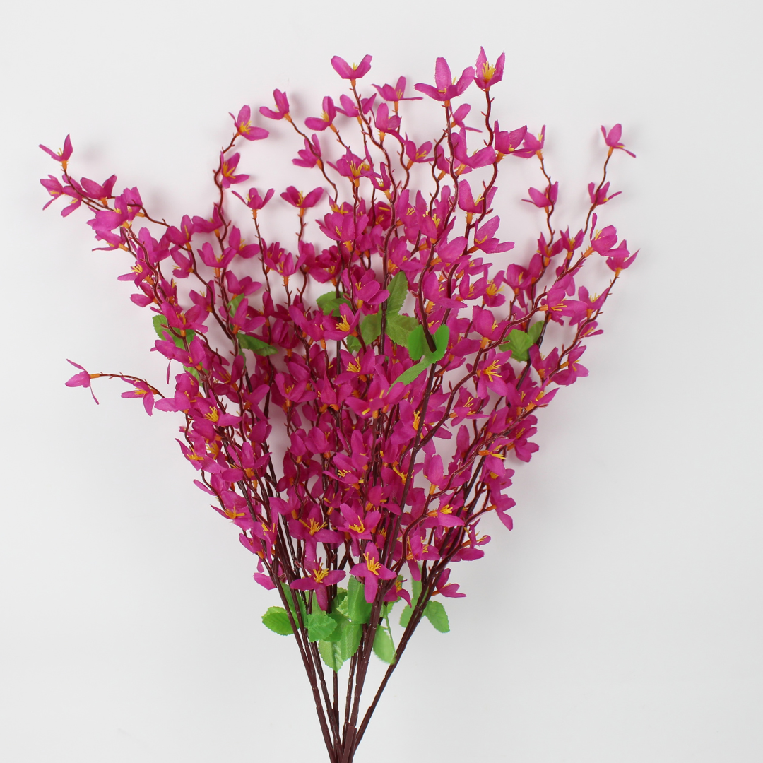 Artificial Forsythia Flower Branches | Realistic Silk Yellow Blooms