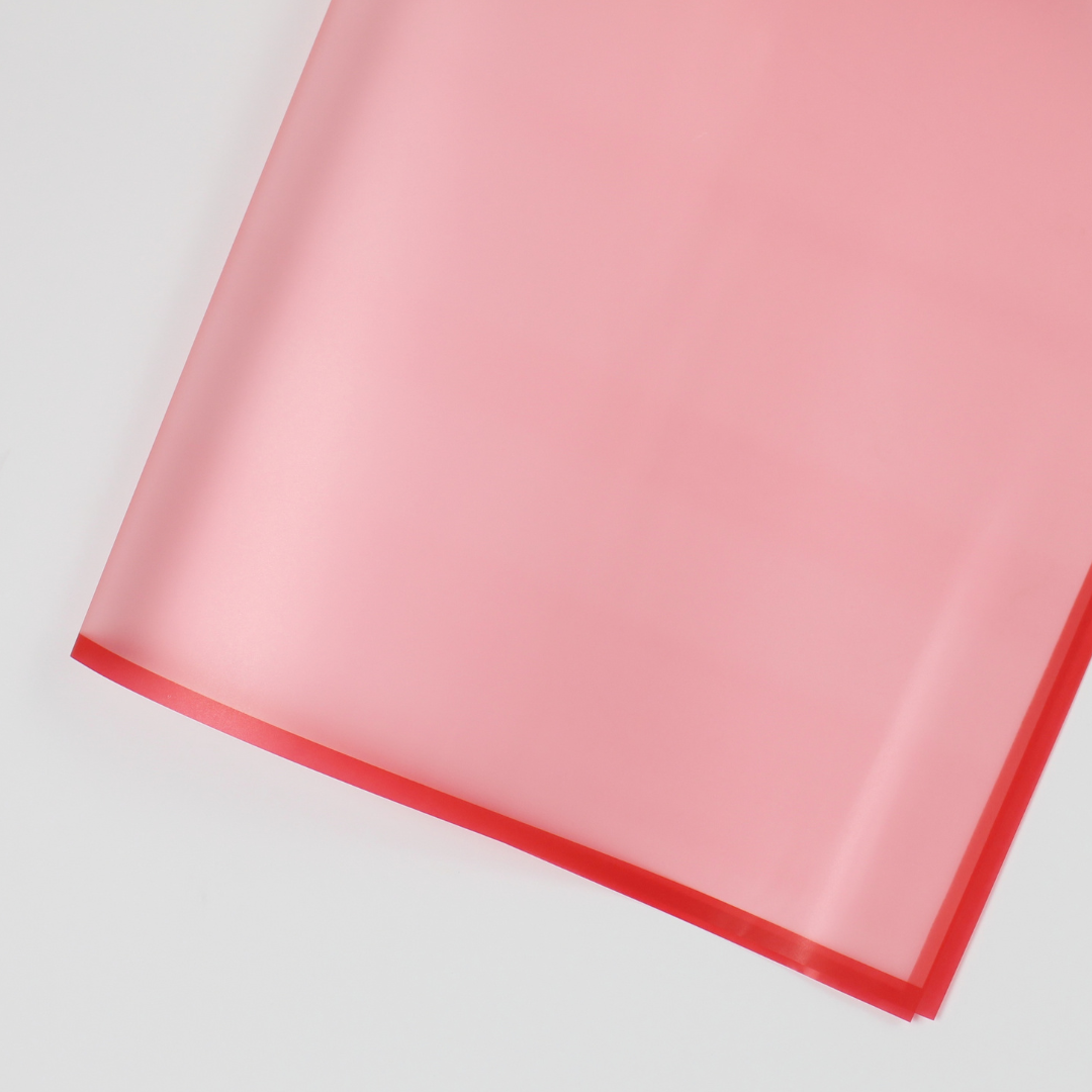 Transparent Wrapping Paper with Color Border 20pcs/Pack | Bouquet Wrap
