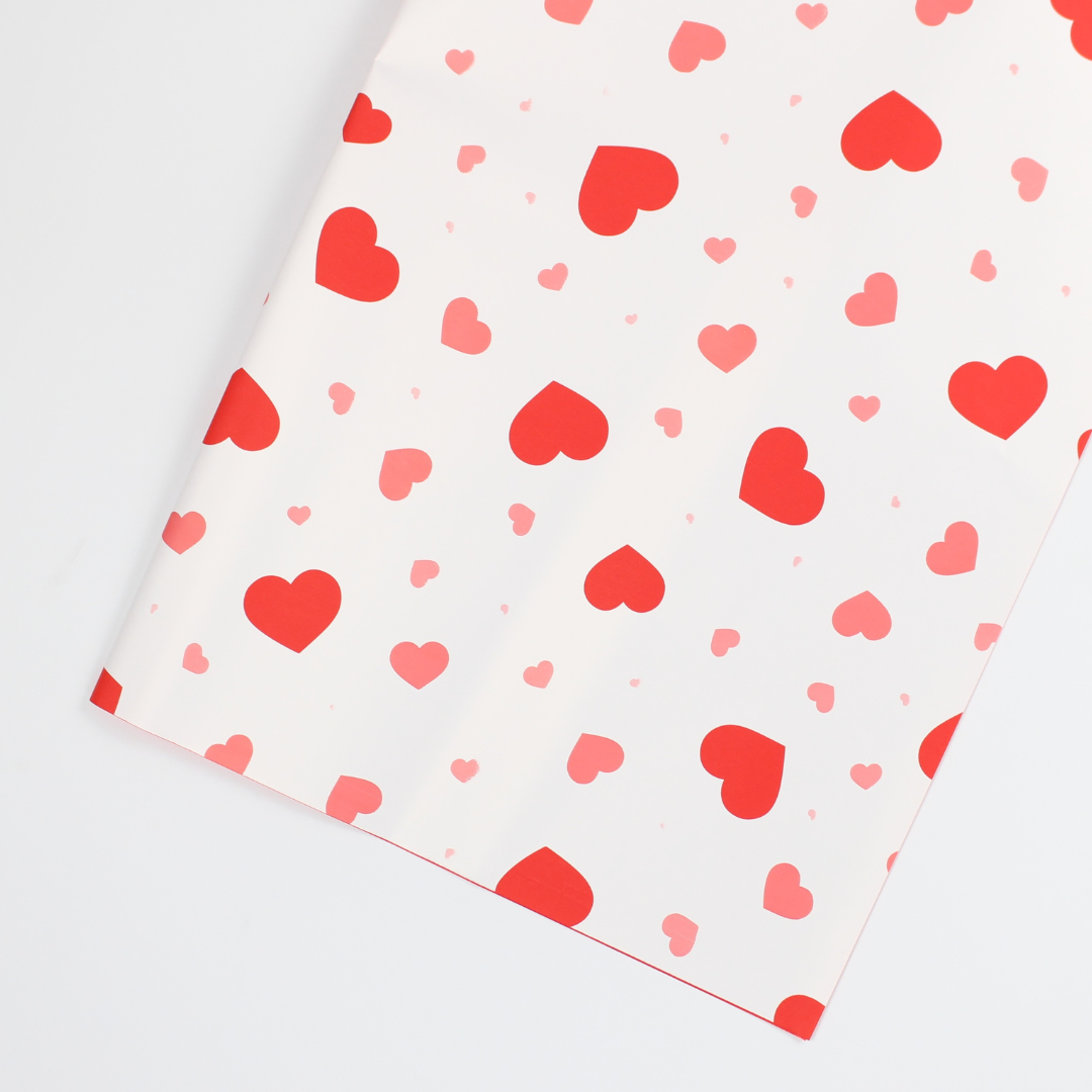 Heart-Shaped Design Wrapping Paper 20pcs/Pack | Romantic Gift Wrap