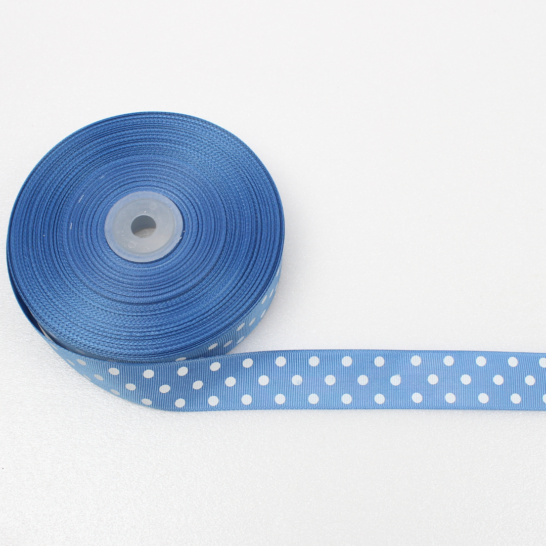 Polka Big Dot Grosgrain Ribbon 1 Inch 50 Yard | Printed Decorative Ribbon