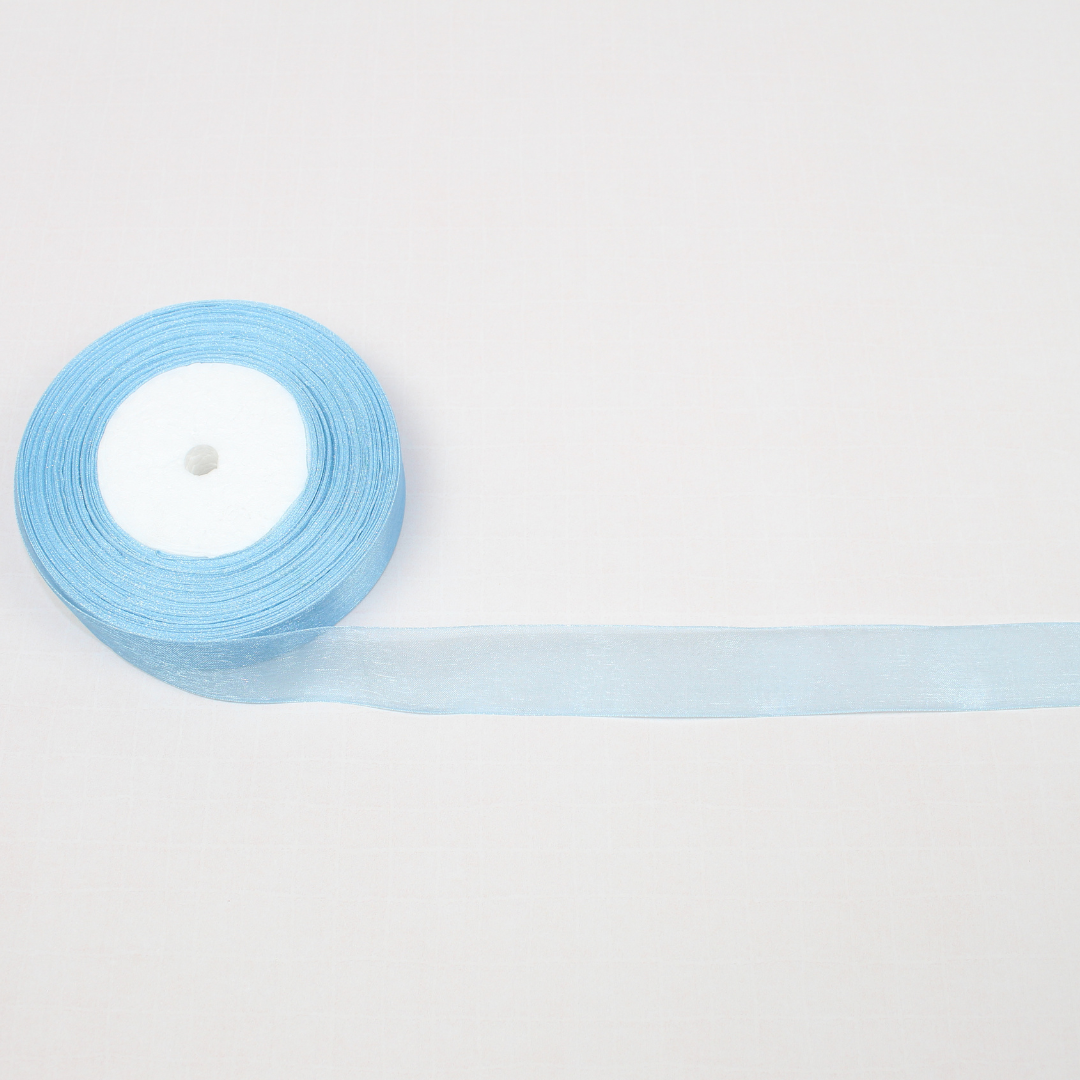 Organza Ribbon 1 Inch 50 Yard | Sheer Decorative Ribbon Roll
