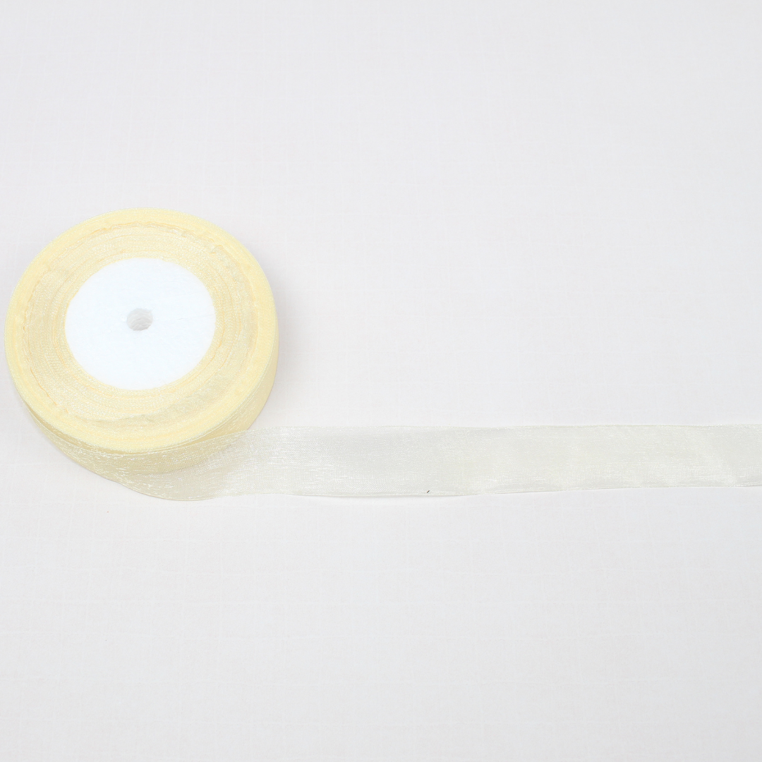 Organza Ribbon 1 Inch 50 Yard | Sheer Decorative Ribbon Roll
