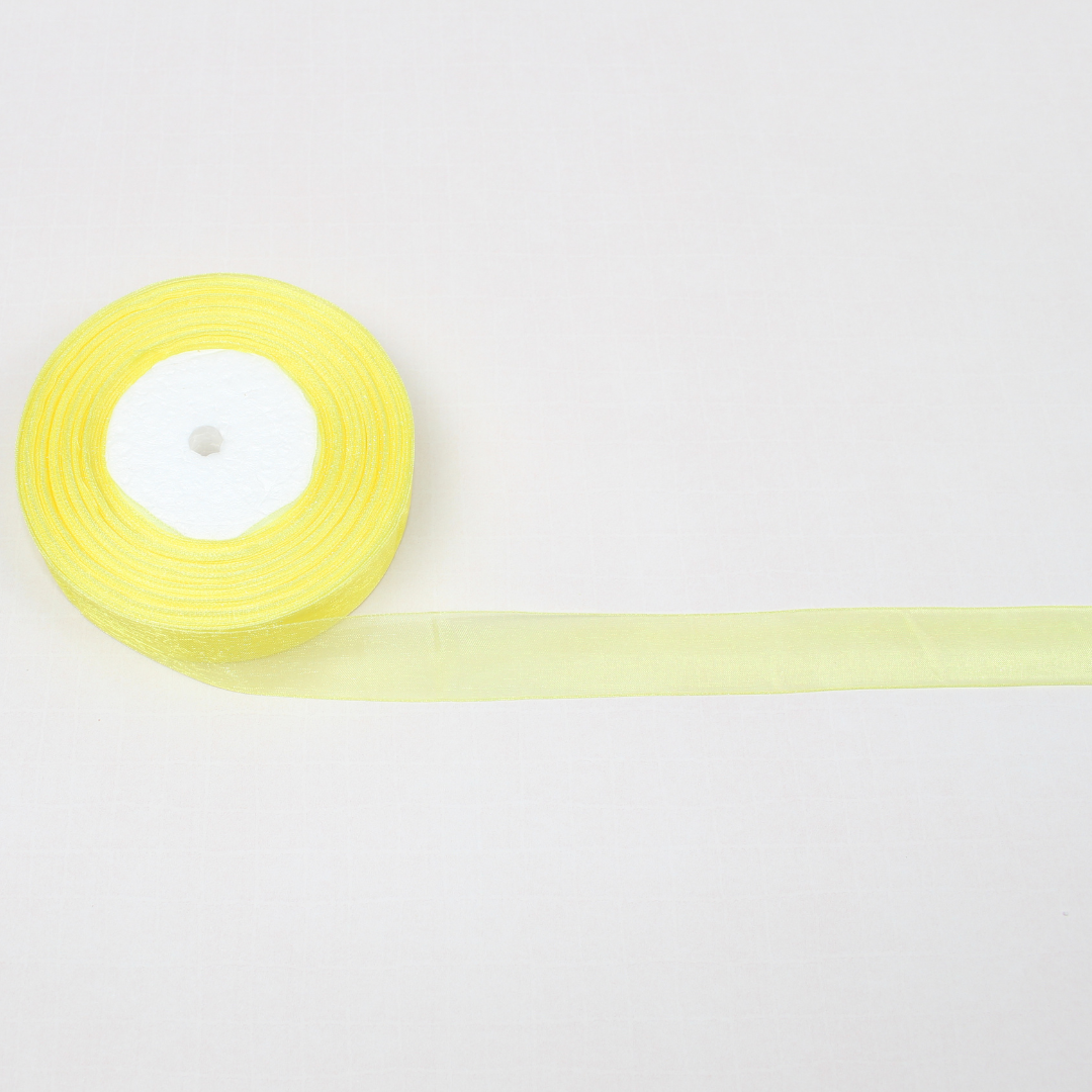 Organza Ribbon 1 Inch 50 Yard | Sheer Decorative Ribbon Roll