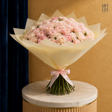 Luxurious 50-Piece Baby Rose Bouquet for Special Occasions