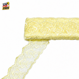 Organza Net Lace Trim 4CM x 10 Yard | Embroidered Flower Design Ribbon