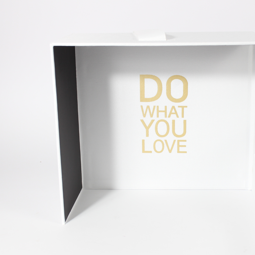 Do What You Love – Premium Black Square Box with Heart-Shaped Container