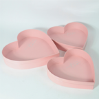 3-Piece Heart-Shaped Gift Box Set with Clear Lids