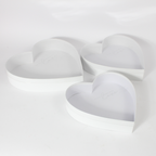 3-Piece Heart-Shaped Gift Box Set with Clear Lids
