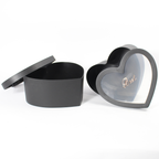 2-Piece PVC Heart-Shaped Gift Box Set with Transparent Lids | Gift Packaging