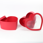 2-Piece PVC Heart-Shaped Gift Box Set with Transparent Lids | Gift Packaging