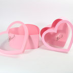 2-Piece PVC Heart-Shaped Gift Box Set with Transparent Lids | Gift Packaging