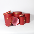 5-Piece Cylindrical Cardboard Gift Box Set | Elegant Gift Packaging