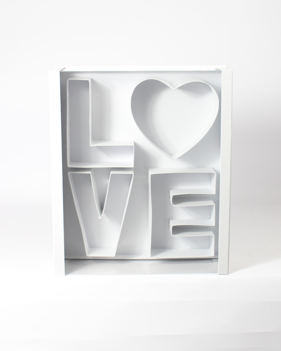 Love Sign Flower and Candy Arrangement with Transparent Lid | Romantic Gift