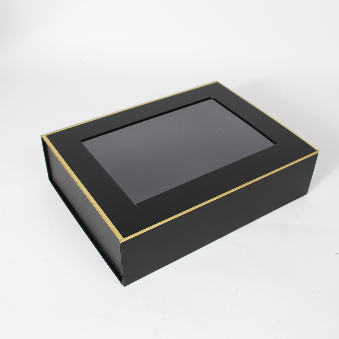 Foldable Square Box with Transparent Lid | Reusable Gift Packaging