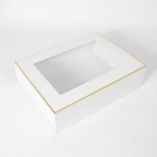 Foldable Square Box with Transparent Lid | Reusable Gift Packaging