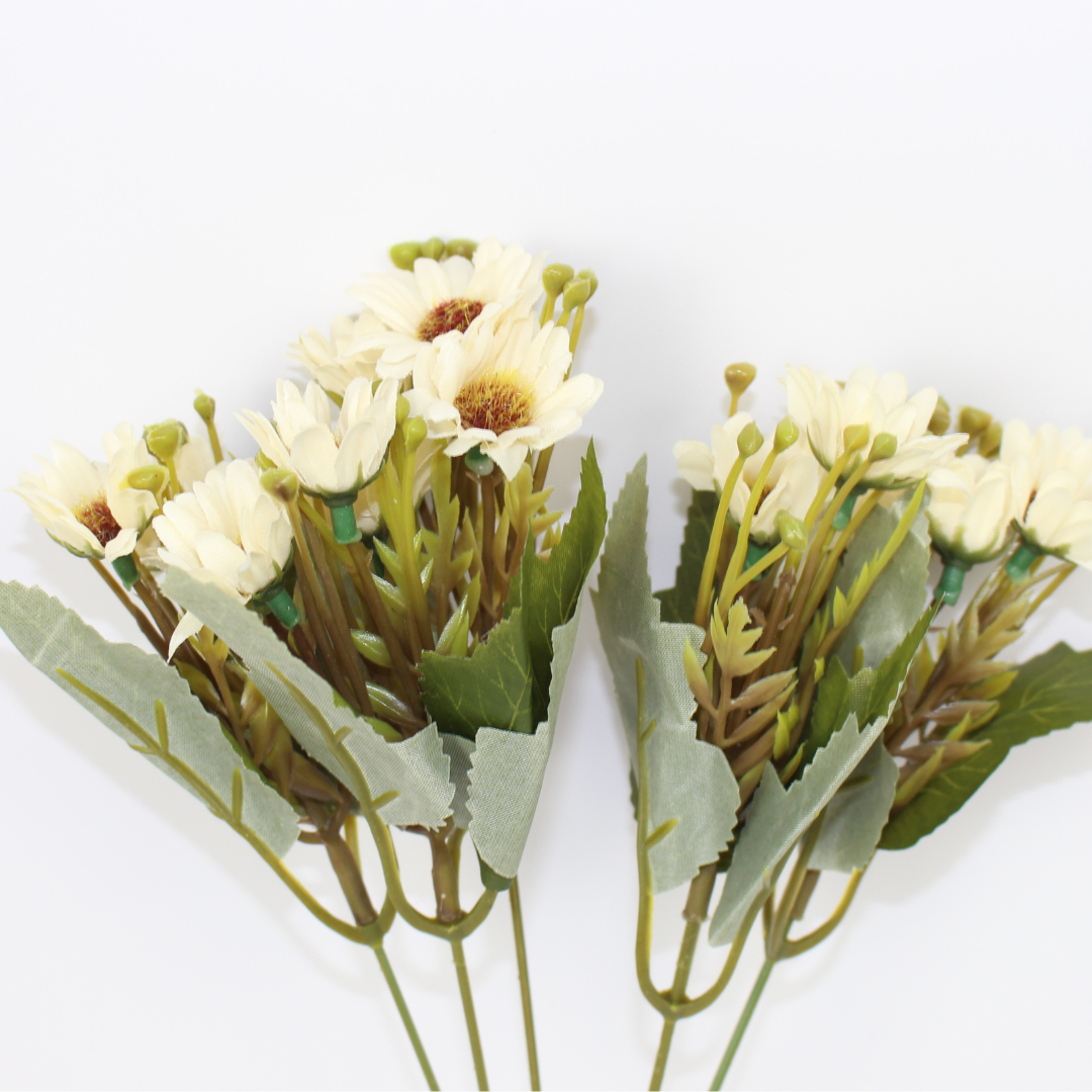 Artificial Small Daisy Flower Bunch | Realistic Faux Mini Daisy Flowers