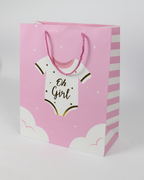 “Oh Girl & Oh Boy” Paper Bag with Handle | Baby Shower Gift Bags – 12pcs