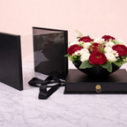 Heart-Shaped Artificial Flower Box with Chocolate Drawer | Gift Box